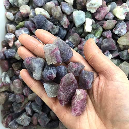 1pc Natural Pink Tourmaline Raw Rough Quartz Crystal Rock Stone Pegmatite Lepidolite Gemstone,1pc 10-20mm Ramdom