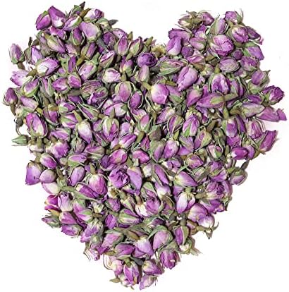 Dried Rose Buds Bulk Natural Dry Rose Buds for Tea, Crafts, Cake Decoration - 7oz (200g)
