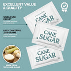 Bulk White Sugar Packets 2000 Count Individual Portion Packs for Hot Drinks Great for Restaurants Offices Schools and Home Use