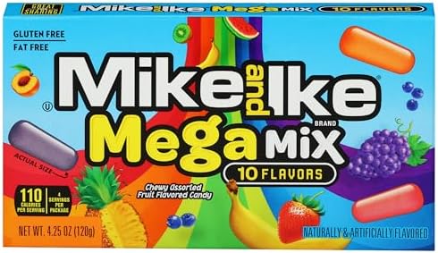 Mike and Ike Chewy Mega Mix Candy 4.25 oz