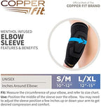 Copper Fit ICE Unisex Elbow Compression Sleeve Infused with Menthol