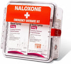 Outdoor Waterproof Naloxone Emergency Overdose Kit Cabinet – Clear Gasket-Sealed Wall Mount Storage Case – Naloxone Not Included