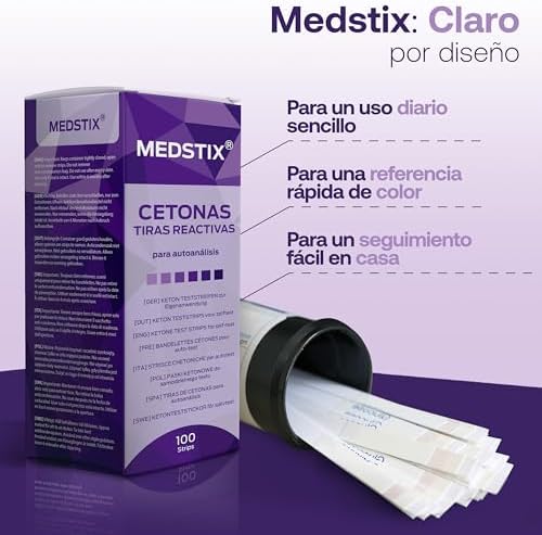 100 Ketone Test Strips for Self-Testing | Results in 45 Seconds | Easy Urine Test Strips with Color Chart | 100-Count Tube for Home, Travel, and Daily Use