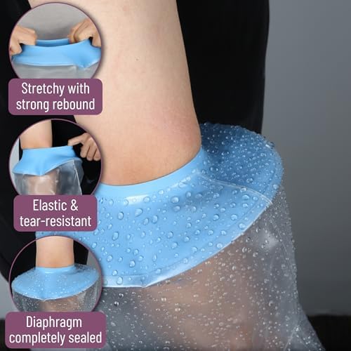 DR JK- Adult Full Arm Cast Covers for Shower, Waterproof Long Full Protector Cover, Soft Comfortable, Reusable Elastic Cast Bag for Bandage, Wound Care Supplies, After Surgery Gifts