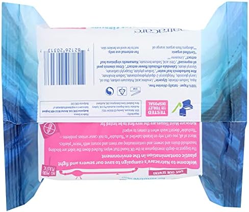 Natracare Safe to Flush Moist Tissues, Made of 100% paper and an Organic and Natural formula with Aloe Vera and Witch Hazel, Sewer Safe, Flushable Wipes (480 Count)