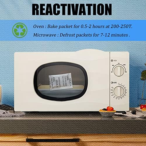 50PCS 5 Gram Silica Gel Packets, Premium Moisture Absorbers, Desiccant Packs for Storage Clothes, Shoes, Electronics, 3D Filament, Safes, Rechargeable Humidity Packs, Dehumidifier Bags, Silica Packets