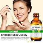 flasture Vitamin E Oil 75,000 IU – 100% Pure Natural Vitamin E for Skin, Face, Hair, Scars – Deep Moisturizing Body Oil for Dry Skin, Wrinkles – Cold-Pressed, Non-GMO,Skincare – 2 Fl Oz