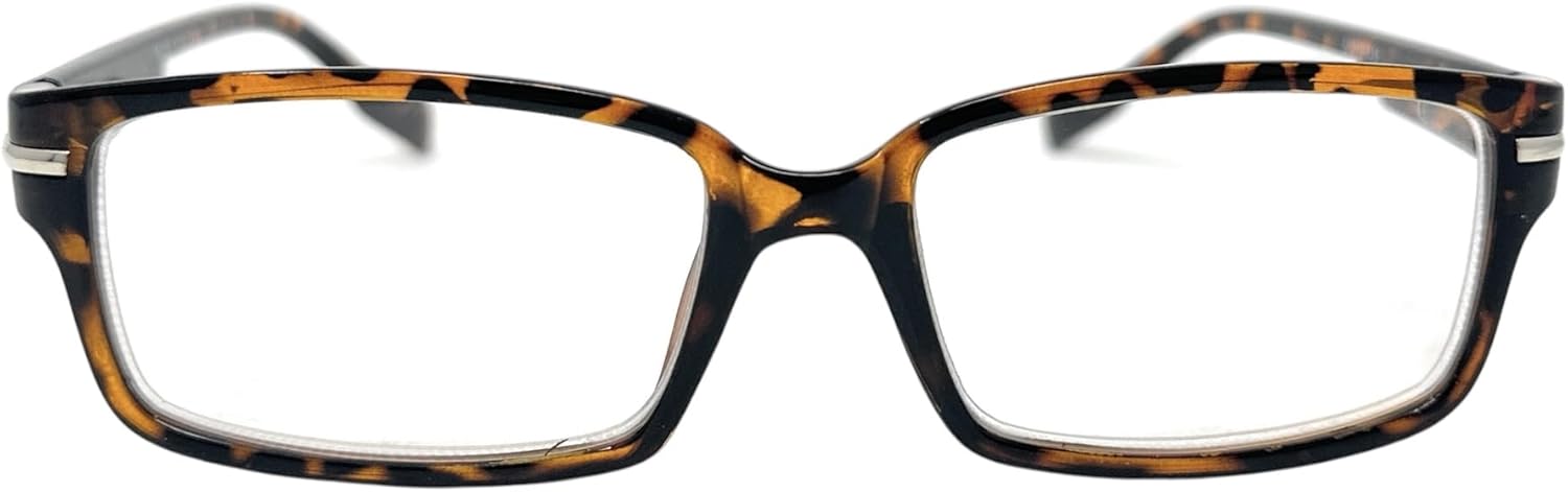 The Dean Stylish Rectangular Reading Glasses, Unisex Rectangle Readers for Men and Women