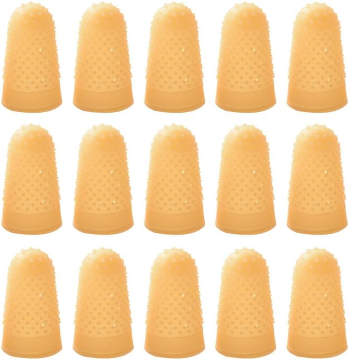 minkissy 25Pcs Anti-Static Finger Covers 1.37X0.82 Inch Non-Slip Rubber Finger Tips for Money Counting Wound Protection and Hand Safety