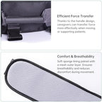 Gait Belt with 7-Pivot Handle - Lift Assist Technology Reduces Caregiver Strain 40%, Strap Quick Release Buckle，Detachable Thigh Belt (Black, M)