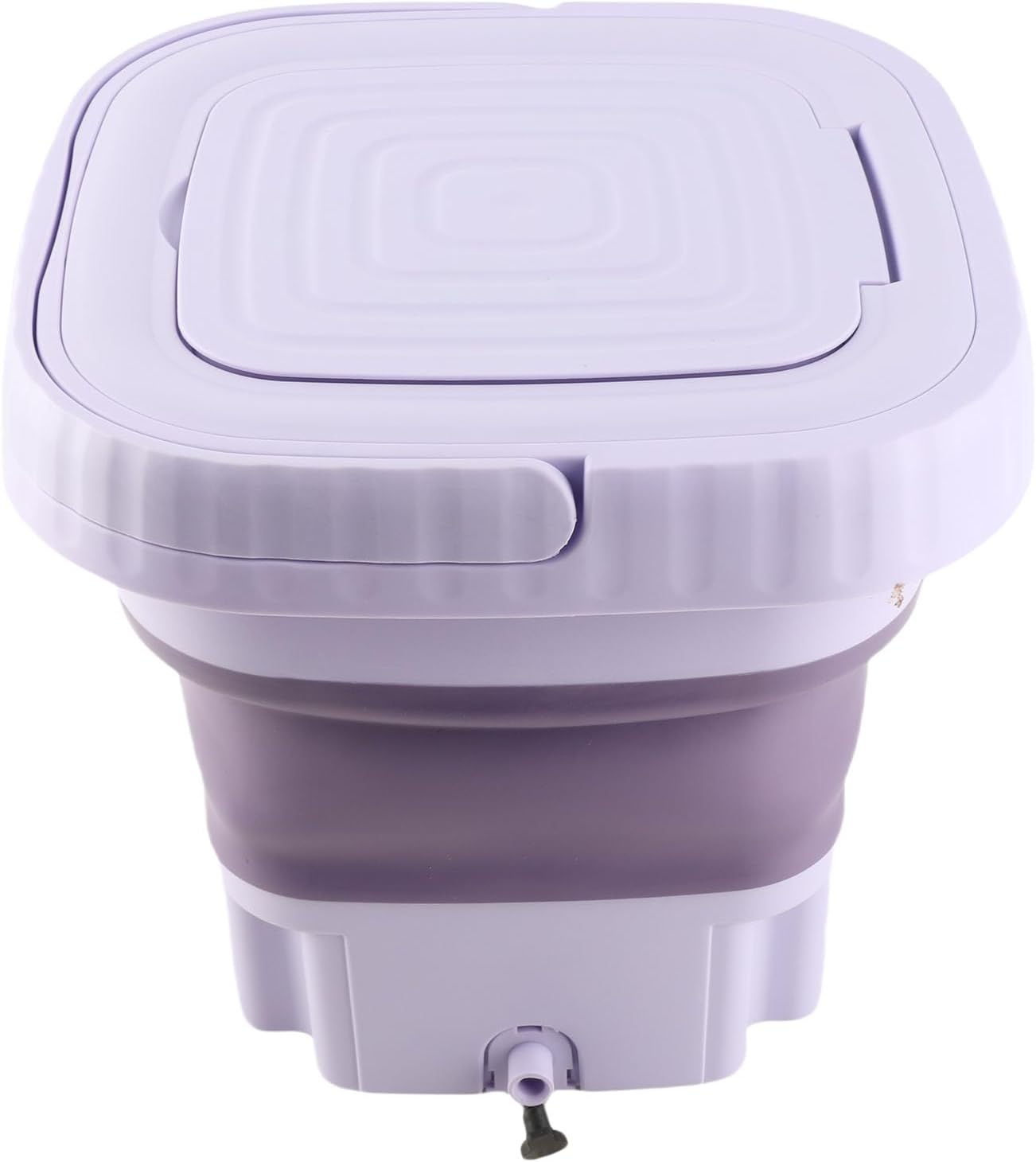 Dpofirs Portable Washing Machine, Automatic ABS and PP Mini Folding Washing Machine 110-240V RV with Drain Pipe (US Plug 100‑240V)