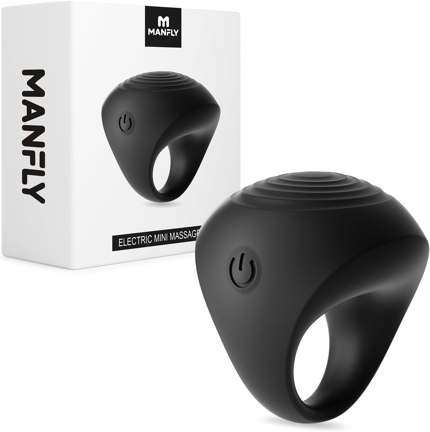 Mini Massager, Waterproof Rechargeable Portable Body Massage Ball, Multifunctional Finger Massager, Black