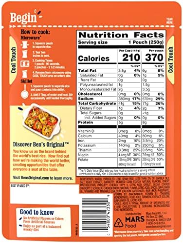 BEN'S ORIGINAL Ready Rice Roasted Chicken Flavored Rice, Easy Dinner Side, 8.8 oz Pouch