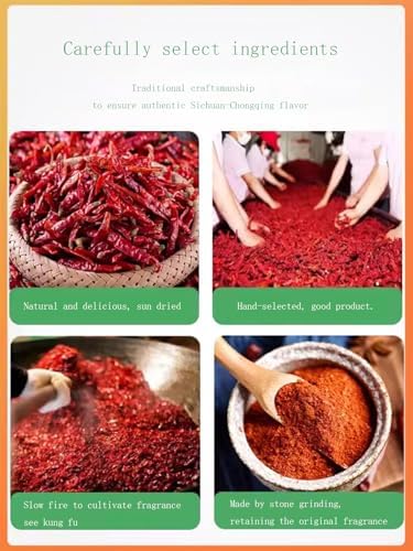 Small Chili Oil,14.8 Ounces/420g Sichuan Chili Crisp Spicy,Umami Crunchy Chili Oil Condiment - All Natural Vegan/Good on Everything (Slightly Spicy)