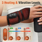 Cordless Wrist Heating Pad for Pain Relief, Heated Wrist Brace Wrist Massager Wrap for Arthritis, Rechargeable Heated Hand Heating Pad Massage for Carpal Tunnel (Black Orange)