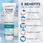 Crest 3D White Brilliance Blast Teeth Whitening Toothpaste, 4.6 oz, Anticavity Fluoride Toothpaste, 100% More Surface Stain Removal, 24 Hour Active Stain Prevention