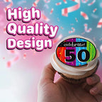 30 x Edible Cupcake Toppers Themed of 50th Happy Birthday Collection of Edible Cake Decorations | Uncut Edible on Wafer Sheet