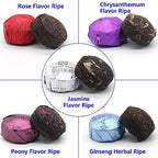 LWXLJMJZC－Ripe Puerh Tea Mini Cake 30pcs(10 Tastes*3pcs) |Yunnan Pu-erh Tea |Rice Balls (Cook&uncook) Pu'erh Tea | Mini Tuo Cha Black Tea