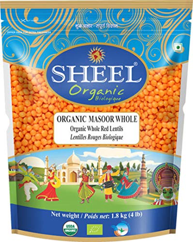 Sheel Organic Masoor Malka/Whole 4 lbs