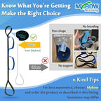 Leg Lifter Strap Medical Foot Lift After Surgery for Knee Hip Replacement Recovery Kit Mobility Aids Physical Therapy Leg Pull Strap Rigid Loop Foot Lifter Thigh Portable Leg Lifting Strap - 37" Long