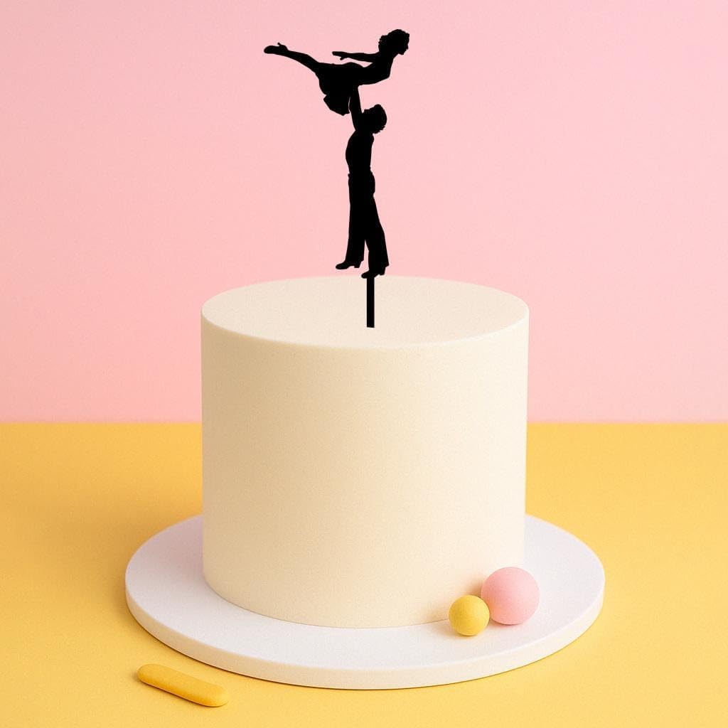 Dirty Dancing Cake Topper Iconic Romantic Lift for Wedding or Party Toppers Birthday Proposal Engagement Wedding Anniversary Party Cake Charm for Man Women.
