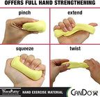 CanDo Theraputty Plus Hand Exercise Putty for Rehabilitation, Exercises, Hand Therapy, Hand Strengthening, Stress Relief - Yellow 4 oz X-Soft