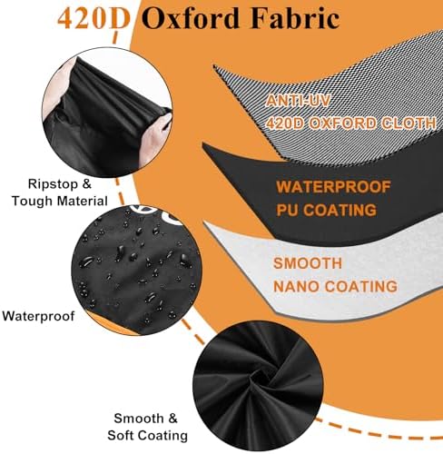 Mobility Scooter Cover Waterproof Outdoor, Electric Wheelchair Covers Waterproof Carrier Mobility Scooter Accessories for All Weather Protect from Sun, UV, Rain, Wind, Dust (L: 49"*23"*39")