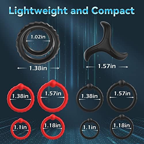 Silicone Penis Ring Set Sex Toys for Men, Amortoy 10 PCS Men’s Cock Rings Penis Sleeve Shaft for Erection Enhancing, Soft Stretchy Male Sex Toys, Adult Toys for Couples Pleasure