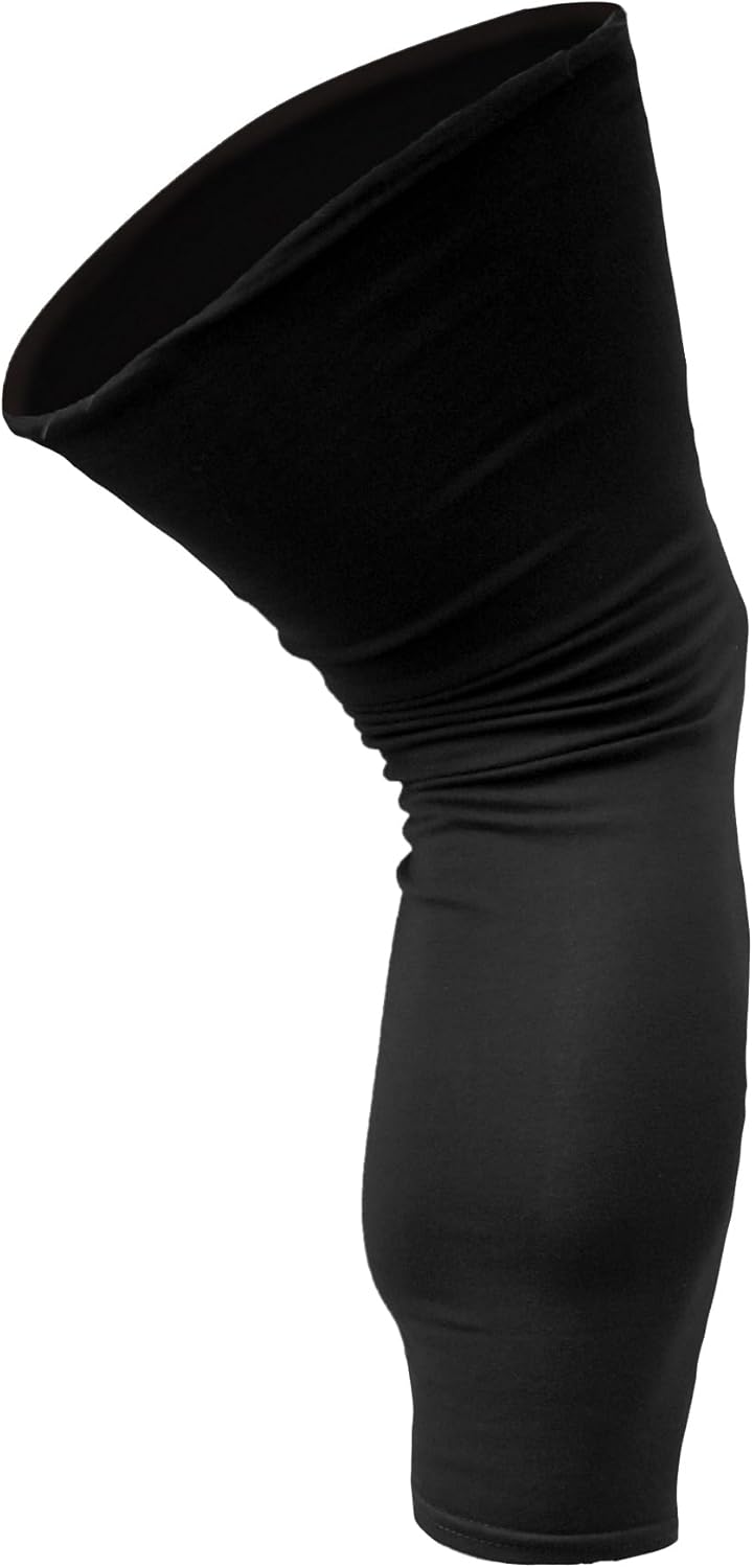 Undersleeve for Knee Brace, Lightweight Cotton/Spandex Leg Support and Skin Protection, Knee Sleeve, Leg Sleeves for Men and Women, Knee Brace Sleeve, Brace Not Included, Black, Regular