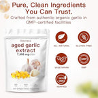 Odorless Aged Garlic Extract,7500mg Organic Garlic Capsules Supplement for Antioxidant Wellness & Immune Support,Vegetarian,Non-GMO,All-Natural-300 Count