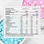 Edible Pink and Blue Sprinkles for Cake Decorating, Pink Pearl Sprinkles, Blue Pearl Sugar Sprinkles for Macaron, Cake, Cupcake, Waffles, Cookies, and Ice Cream(120g/4.2oz)