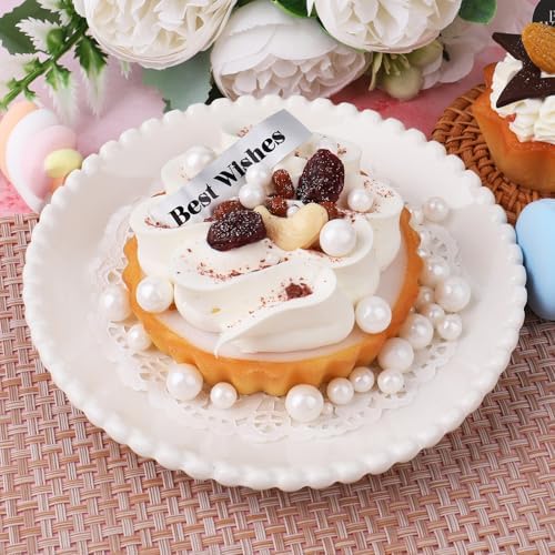 White Pearl Sprinkles for Cake Decorating, 11.3 Oz Edible Pearls Sugar Large Capacity 4 Jars Set for Baking Cookie Ice Cream Cupcake Topping