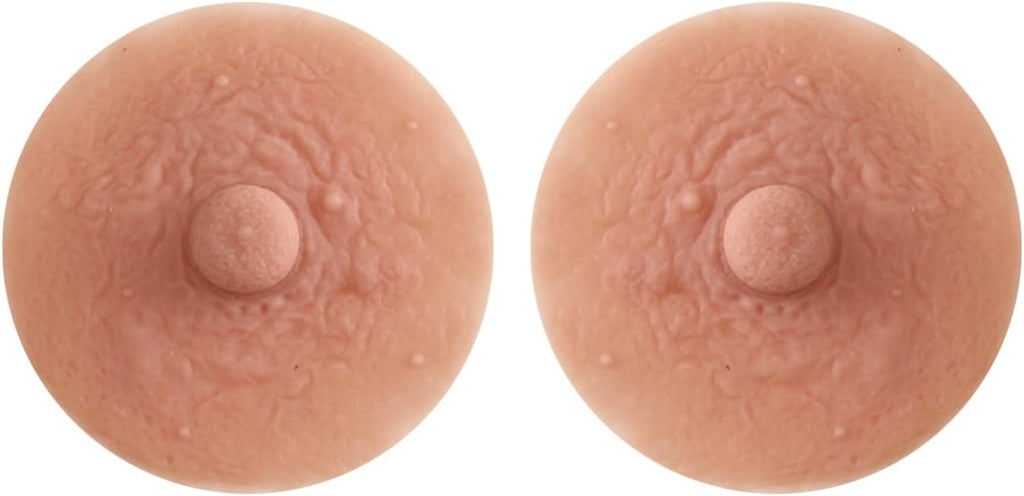 YiZYiF 1 Pair Self Suction Silicone Nipples Cover Realistic Adhesive Pasties Stickers for Breast Form Cosplay Crossdresser