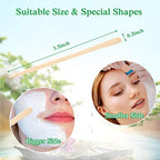 JANYUN 200 Pcs Eyebrow Wax Sticks Wax Applicator, Wood Wax Spatulas for Face and Small Hair Removal Sticks (Without Handle)