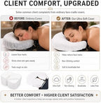 100-Pack Disposable Microfiber Face Cradle Covers – Ultra Soft, Latex-Free & Non-Sticking Headrest Protection for Spa Massage Tables and Chairs