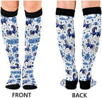 Kigai 1 Pair Compression Socks 20-30mmHg Knee High Women Socks Tube Athletic Stockings for Medical Nurse Winter Travel