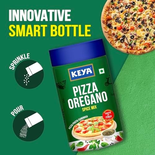 Keya Sprinklers Combo Italian Pizza Oregano 80g Piri Piri 100g Seasonings For Pizza Pasta Premium All Natural Healthy Italian Spice Blend for Pizza, Pasta Sprinkler, Pack of 2