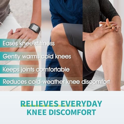 Vital Salveo Soothing Knee Warm Sleeve – Carbon & Germanium Support for Arthritis, Senior Care & 24/7 Joint Comfort (1Pair)