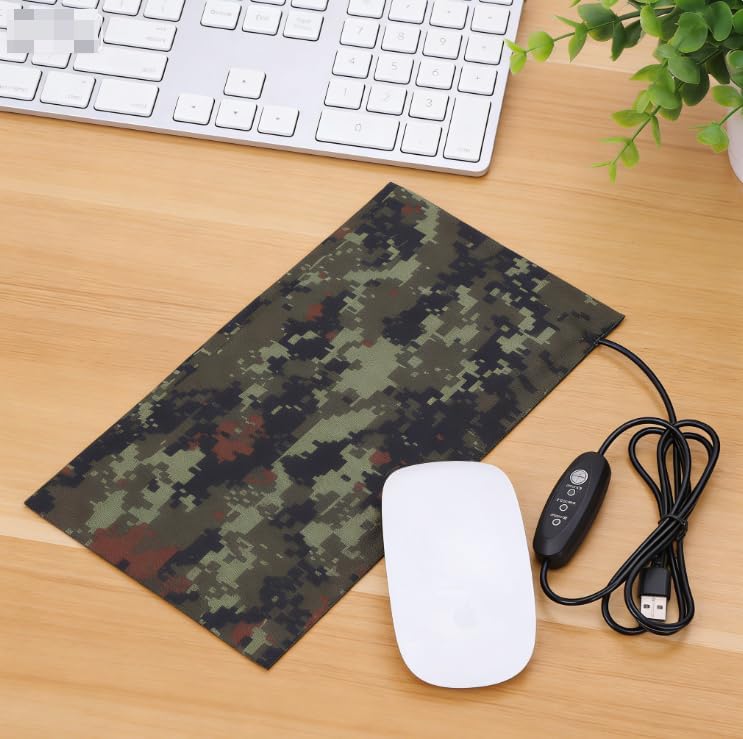 YOUTHINK USB Heating Pad, 5V Black Electric Carbon Fiber Heating Mat with 3 Temperature Levels for Clothes Seat Pet Warmer