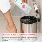 500 Pcs Floral Sanitary Napkin Disposal Bags Feminine Hygiene Leak-Proof Personal Care Biodegradable Waste Bags for Pads Tampon Liners 9 x 3.9 Inches