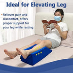Leg Elevation Pillow Wedge Knee Foam for Sleeping Ankle Post Surgery Foot Leg Rest Pillows Knee Support Cushion Medical Pillow Leg Elevator Bed Positioning Wedge Surgery Recovery (Blue, 50cm Long)