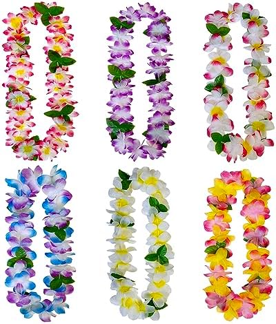 GoodUping 18 Counts Hawaiian Leis, Flower Hair Clip, Headbands and Wristbands, Perfect Luau Party Supplies for Summer Beach Vacations, Essential Party Decorations for Birthday, Graduation, and Wedding