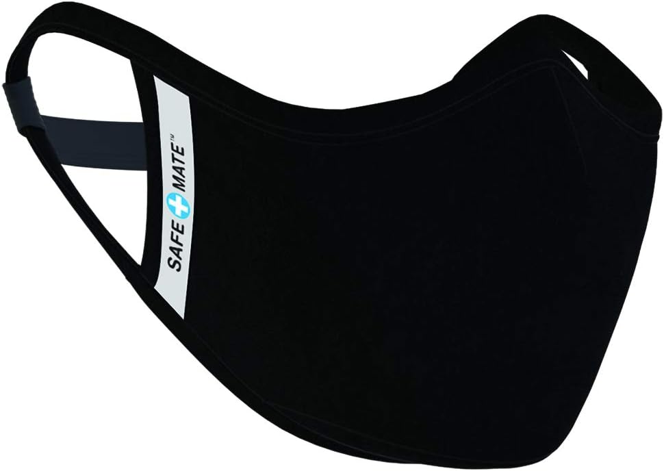 Safe+Mate x Case-Mate - Cloth Face Mask - Washable & Reusable - Adult L/XL - Cotton - Includes Filter - Black