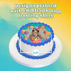 Custom Edible Prints on Cake: Create Your Special Event with Custom Edible Image Toppers - Upload Photos for Unique, Stylish Designs on Rectangular, Round Cakes Designs - 7.5" Round Cake Topper
