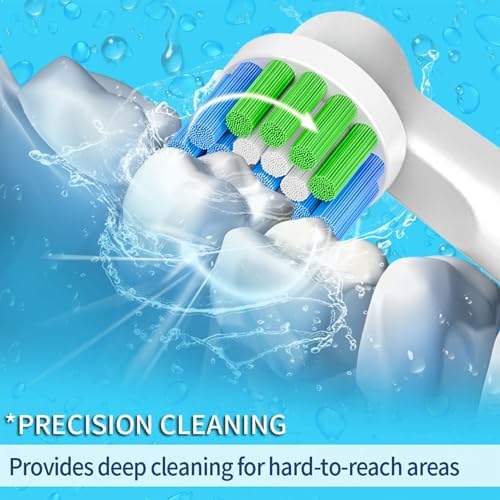 Replacement Toothbrush Heads Compatible with Braun Oral B, 20 Pack Professional Electric Brush Heads for Oral B Replacement Heads Refill Pro 1000/1500/4000/7000/8000/9600 Etc.