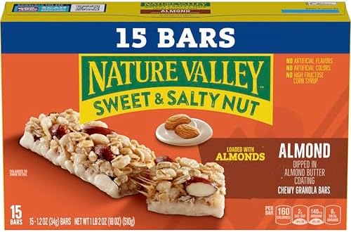 Nature Valley Sweet and Salty Nut Granola Bars, Almond, 15 Bars, 18 oz