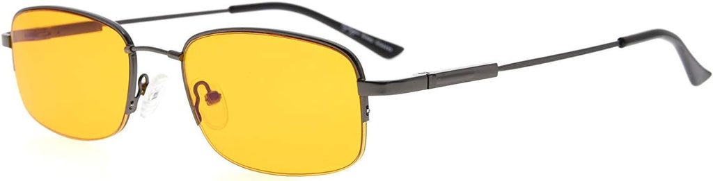 Eyekepper 97% Blue Light Blocking Reading Glasses-Better Sleep Computer Readers-Mens Womens Memory Titanium