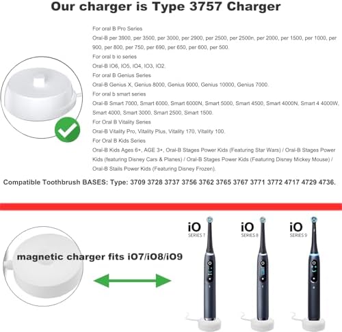 USB Charger Base for Oral-b Braun Electric Toothbrush，Replacement 5V USB 3757 Charger for Oral-B,Portable Travel Charging Base