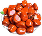 Red Jasper Healing Crystal Stones, 1.25-2.0" Large Reiki Healing Gemstones Natural Tumbled Polished Stones for Energy Witchcraft Therapy Meditation