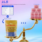 Hard Wax Beads, 2lb Sensitive Skin Chamomile Formula for Hair Removal, Face Eyebrow Leg Bikini Brazilian Waxing, Coarse Body Hair Specific